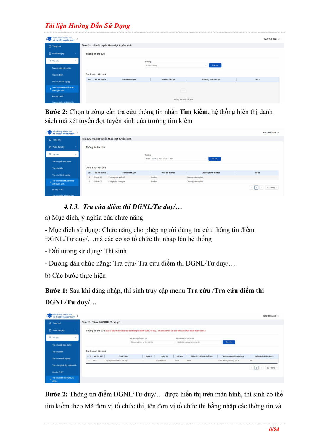 3 5 HDSD Thi sinh DKXT T7 2025 hình ảnh 5
