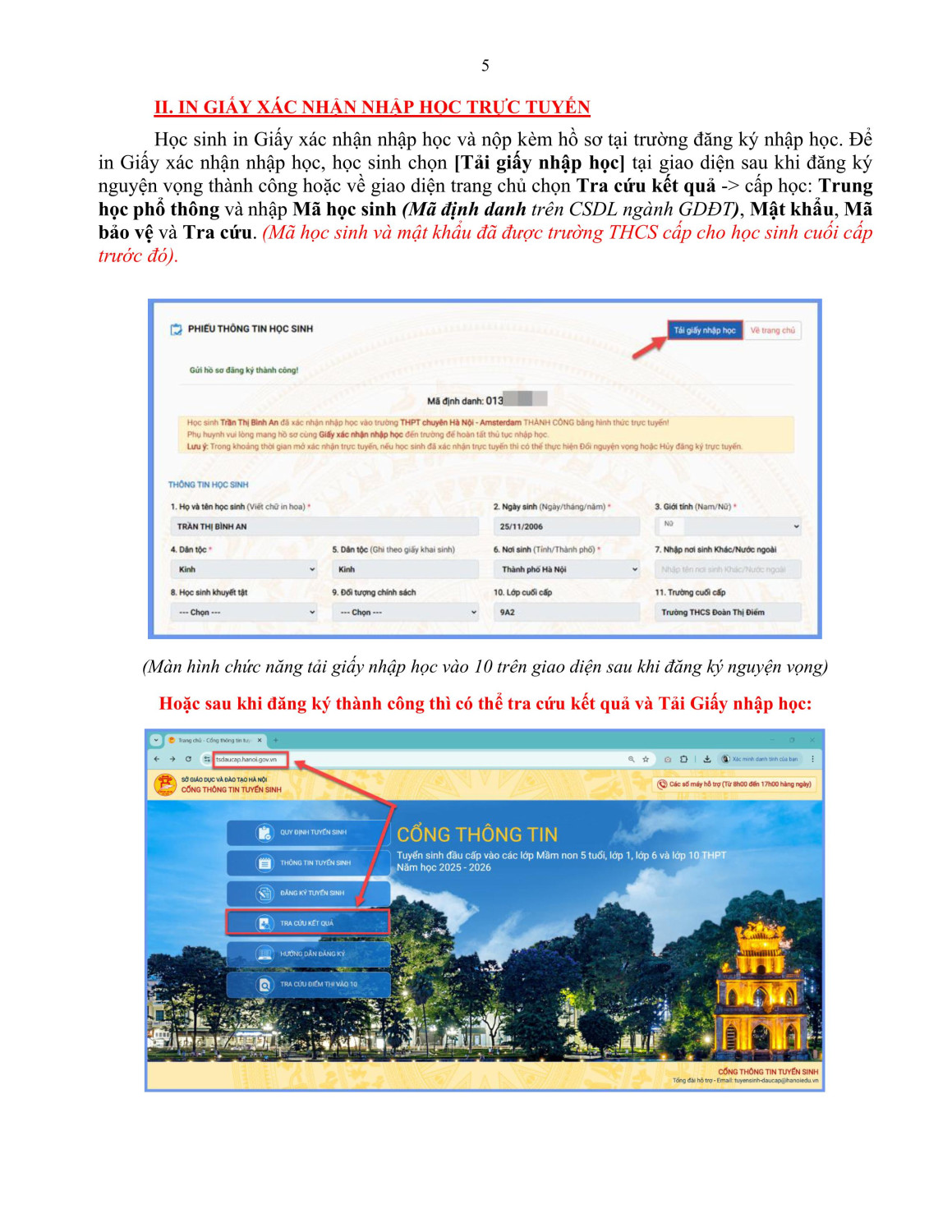 HD xac nhan nhap hoc Hoc Sinh 2025 2026 (05 7 2025) h├¼nh ß║únh 4